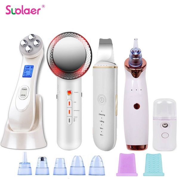 Face Massager Radio frequency and EMS electric heat stroke massager ultrasonic cavitation weight loss machine ultrasonic washer black head r