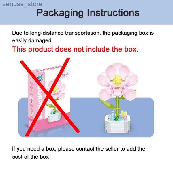 Blocks Sunflower Bouquet Building Block Kit DIY Eternal Orchid Flowers Block Toy Set Rose Potted Bricks Assembly Girl Adult Friend Gift R231