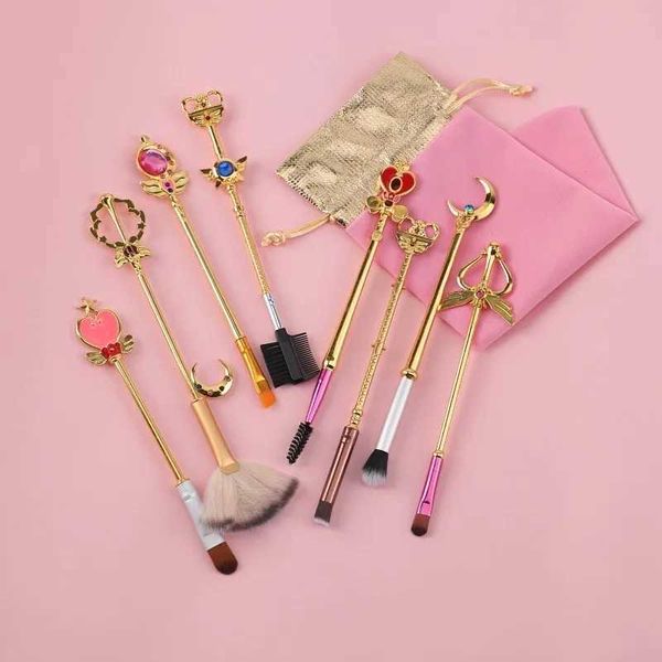 8pcs-set cute makeup brushes anime element makeup brushes sweet makeup brushesC250111