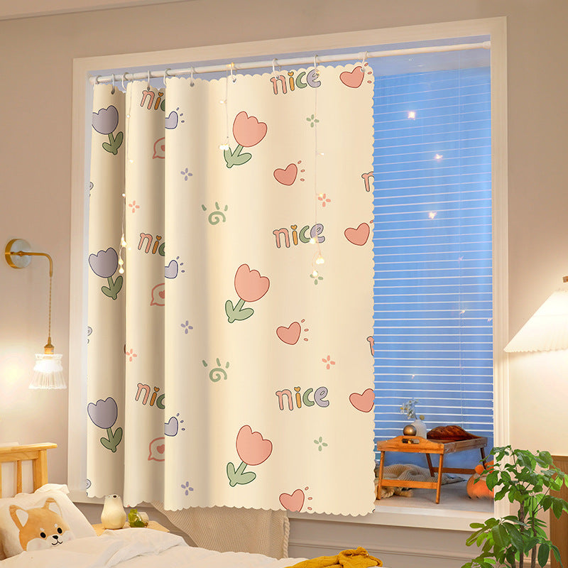 YL-36995 digital printed fabric shower curtain waterproof thick bathroom hook partition curtain