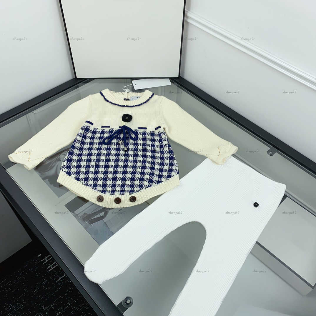 Top newborn jumpsuits Blue jacquard fabric infant bodysuit designer baby clothes Various styles toddler hoodie and pants A391X11N090