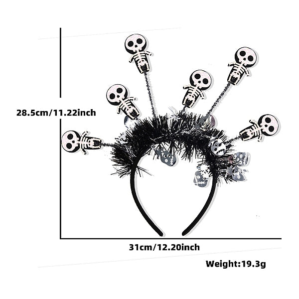 Fascia per capelli in plastica glitterata a tema Halloween