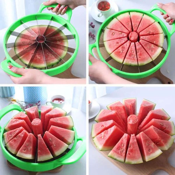 Cutter & Vegetable Tools Stainless Steel Large Size Sliced Watermelon Cantaloupe Slicer Fruit Divider Kitchen Gadgets Ss0428