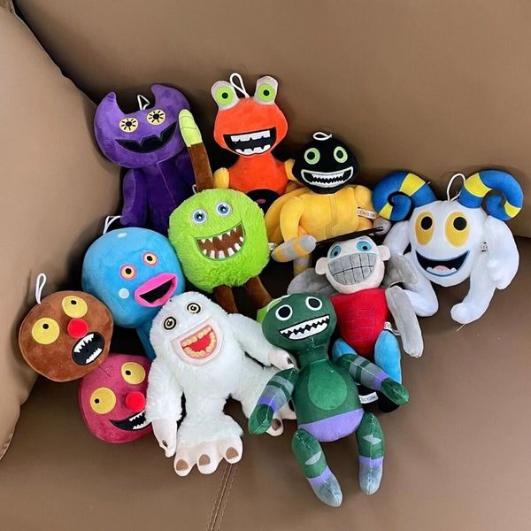 Manufacturers wholesale 11 styles of My Sing Monsters Wubbox plush toys cartoon film and teion games peripheral dolls children gifts