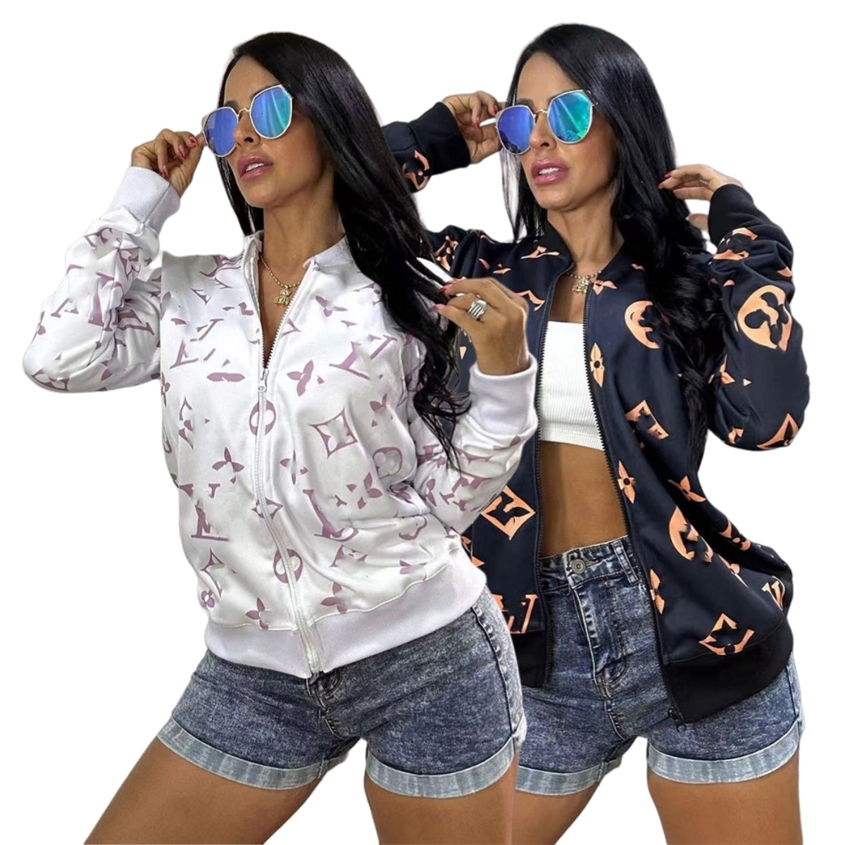 2025 Autumn Bomber Jackets Outerwear Women Casual Zipper Jacket Slim Coats Free Ship