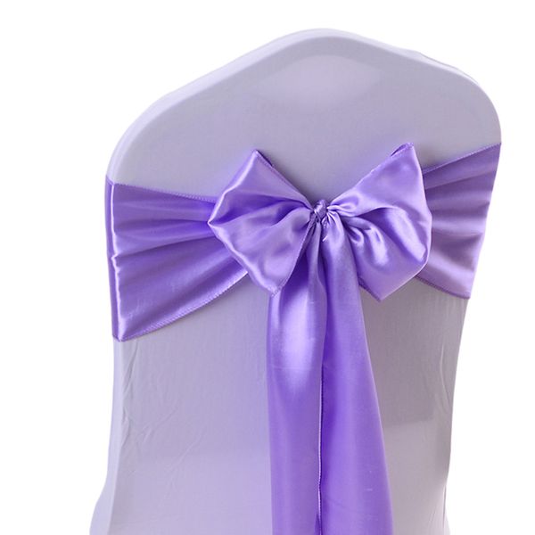 Chair Decorative Satin Sashes Bow Party Chairs Back Tie Bands Ribbon Wedding Events Banquet Home Kitchen Baby Shower Trade Show Bowknot Deco