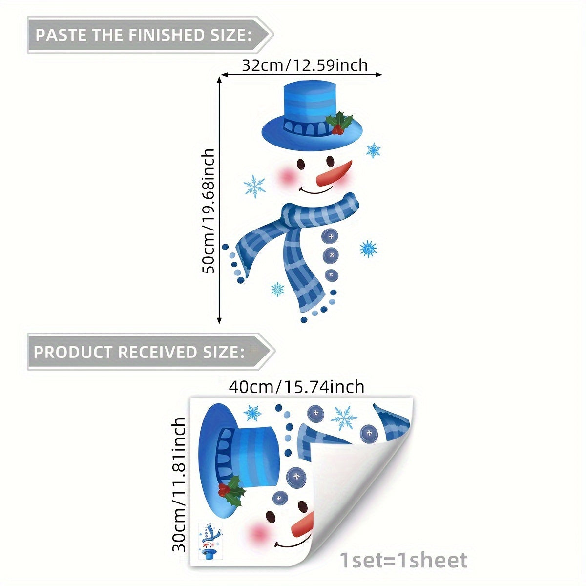 TEMU 1pc, Christmas Blue Snowman Festive Toilet Door Cabinet Fridge Bathroom Bedroom Living Room Wall Decal, Self-adhesive Removable Pvc Sticker,