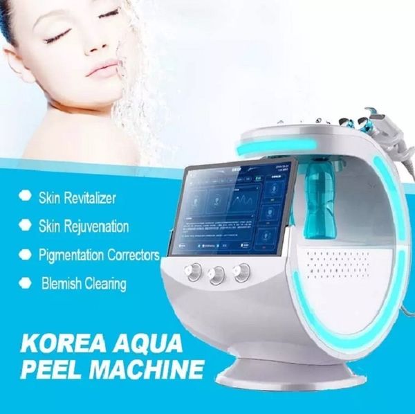 Multi-Functional Beauty Equipment New Smart Ice Blue Hydrogen Water Micro Bubble 7in1 Hydra Solution Skin Care Analyzer Management