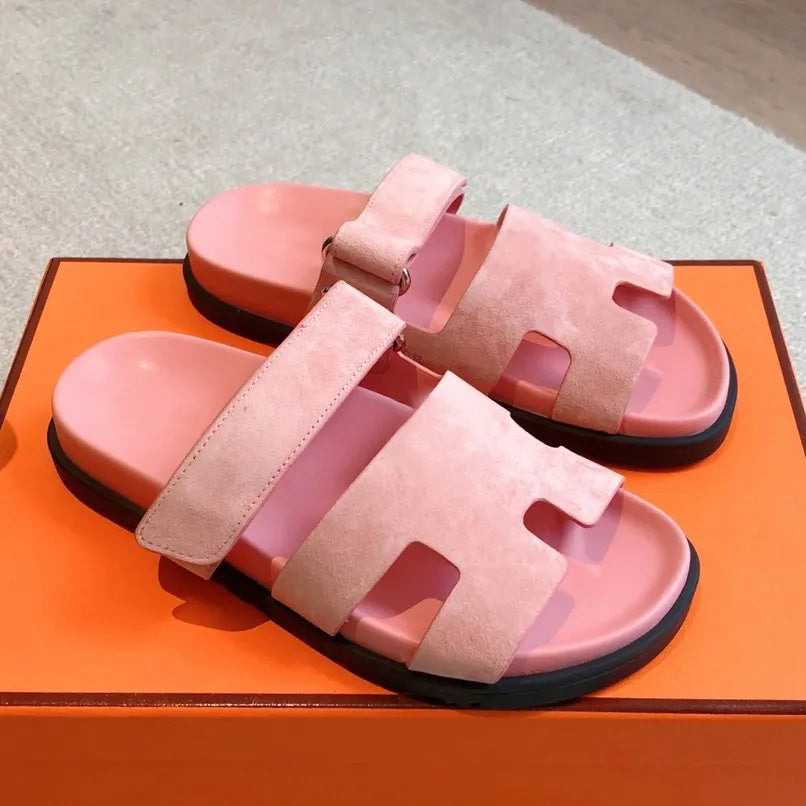 Shoes Designer Shoes Sandals Slippers Clogs Classic Simple Hundred One Slippers High-quality Leather Non-slip Slippers Black Durable Flat Slippers U