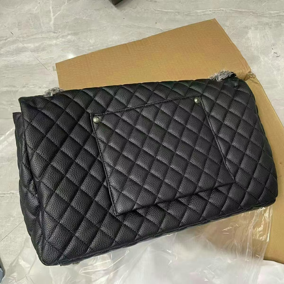 Large airpot soft Caviar Genuine Leather large bag 30cm Shoulder Designer Tote Womens Handbags Black Crossbody Bag Soft shopping travel bags2