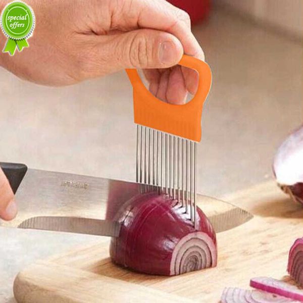 Update New Kitchen Gadgets Onion Slicer Tomato Vegetables Safe Fork Vegetables Slicing Cutting Tools Household Items Kitchen