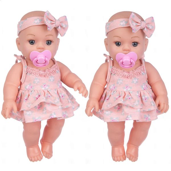 Soft Touch Reborn Baby Children Hairdress Clothes Toy Removable Princess Doll 250116