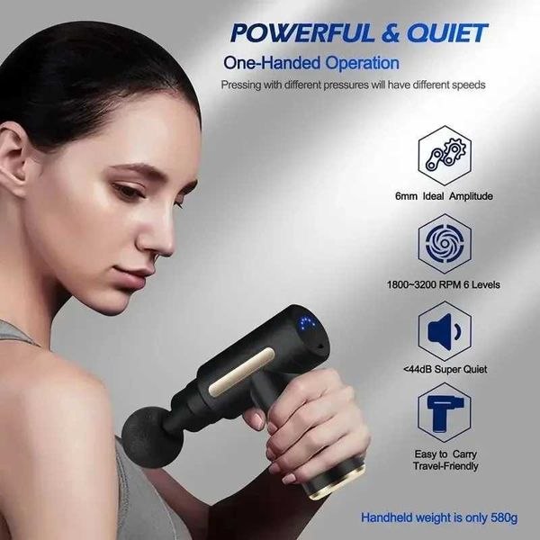 Massage Gun USB Mini Massage Gun Fascia Machine Muscle Relaxation Vibrating Gun Rod Massage Fitness Equipment Neck Grab Fascia Gun z241203