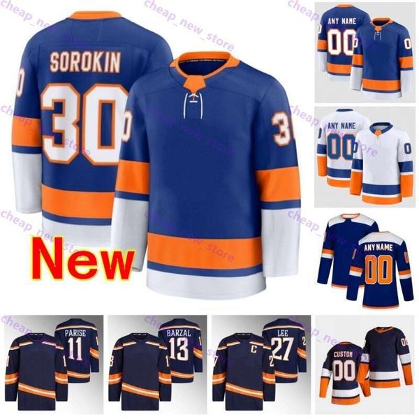 New Styles Mathew Barzal Custom Hockey Jerseys Bo Horvat Noah Dobson Mike Bossy Brock Nelson Romanov Casey Cizikas Ilya Sorokin Men Women Yo