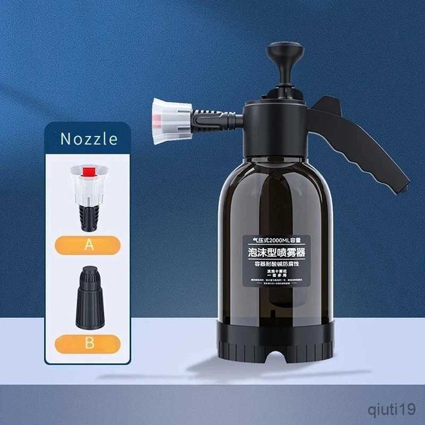 Sprayers 2L Garden Watering Can High-Pressure Water Sprayer Home Garden Flowers Car Wash Hand Pump Foam Spray Bottle Window Watering Can