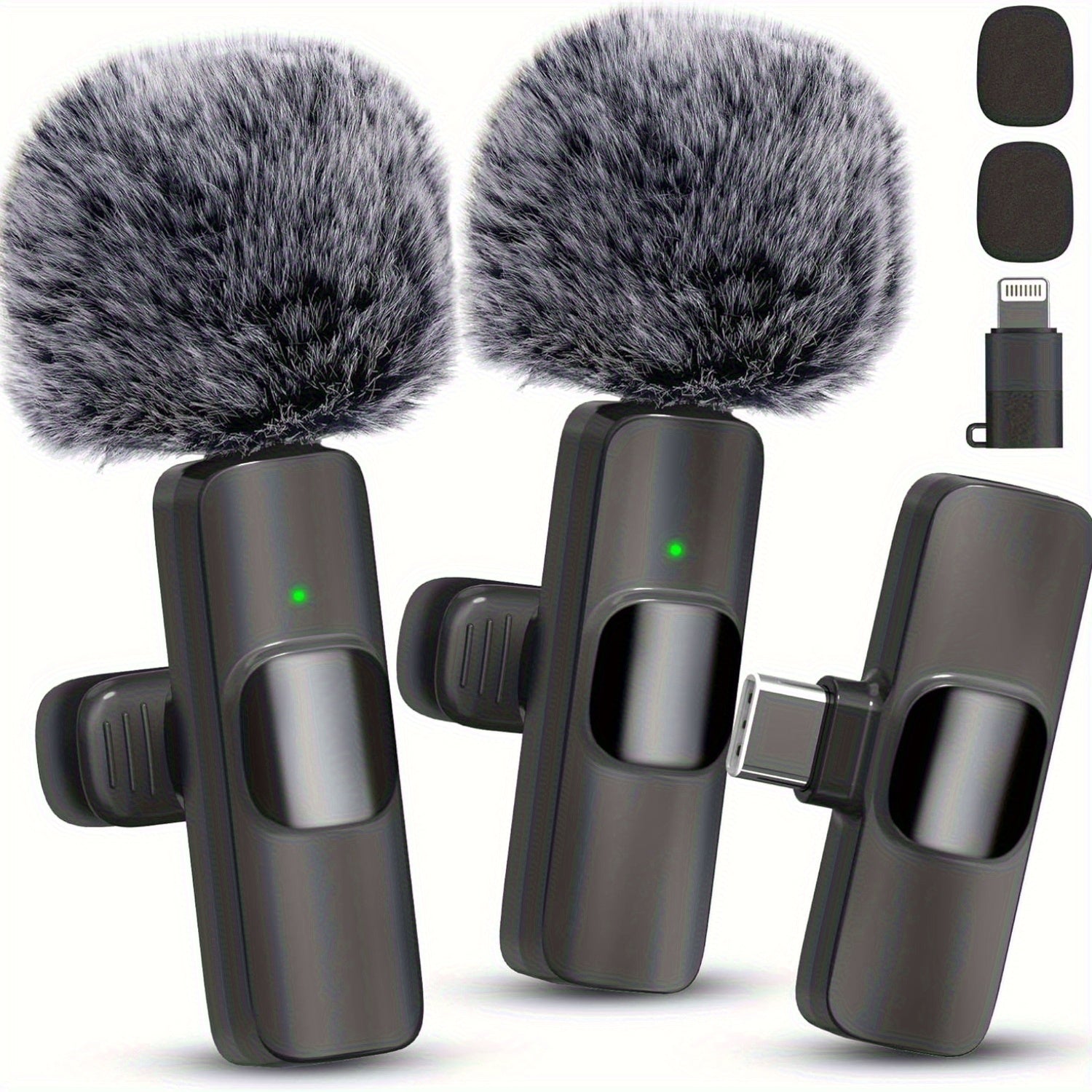 TEMU Wireless Microphone For Iphone, Wide Noise Reduction Lavalier Microphone For Podcast, Video Recording, Live Streaming, Youtube, Tiktok, Vlog, 2