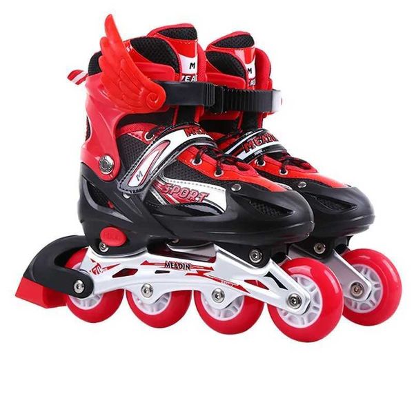 Inline Roller Skates Single flash skates children flash inline skates children practice roller skates skating shoes adjustable skates z24112