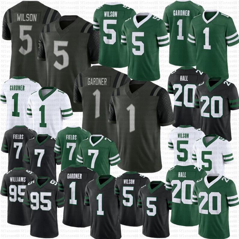 2025 Rivalries Justin Fields Ahmad Sauce Gardner Football Jersey Garrett Wilson Joe Namath Joe Klecko Quinnen Williams Breece Hall Jerseys