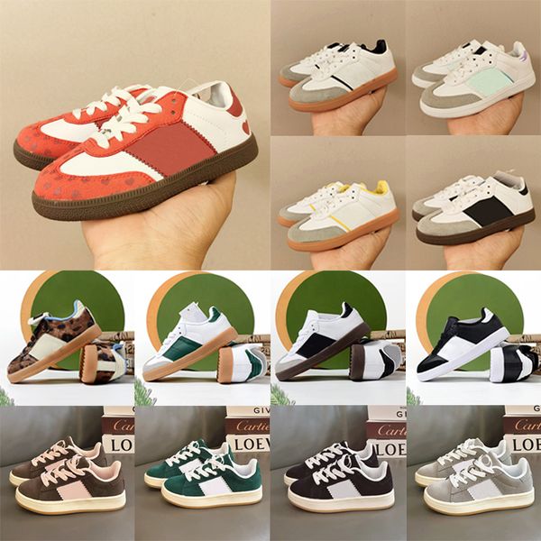 Kids Shoes toddler sneakers Leopard White Balck 00s Children youth little baby Preschool infant chaussure enfant boys girls Designer Kid Spo