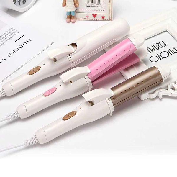 Hair Curlers Straighteners 2-in-1 Curler Negative Ion Ceramic Care Stick Wave Stylist Iron 3 Temperature Rapid Heating Styling Tool H241121