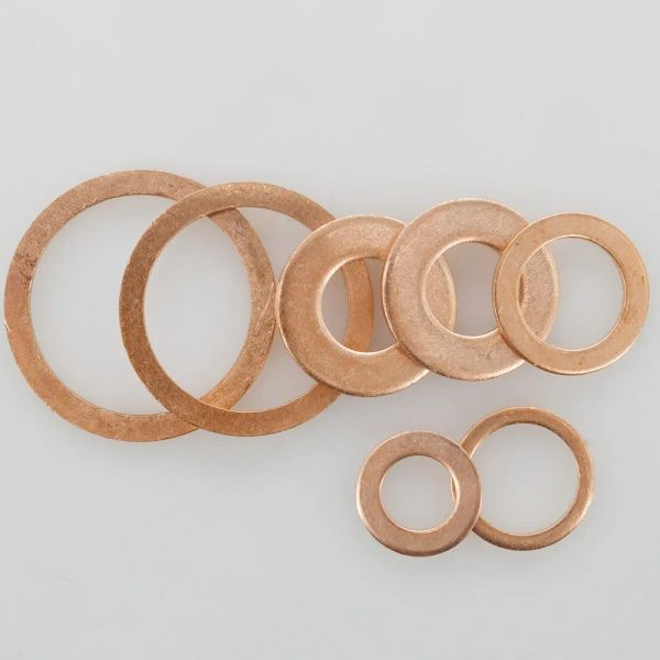 M5 M6 M8 M10 M12 M16 M18 M20 M22 M24 Pure Copper Solid Washers Automobile Motorcycle Oil Sump Plug Sealing Gasket Spacers Washer