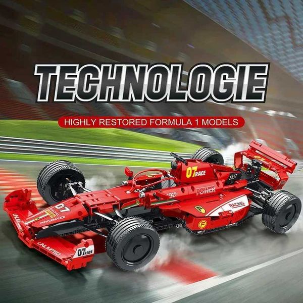 928 pieces of remote-controlled F1 Formula racing building blocks RC car model building blocks set childrens education DIY toys holiday gift