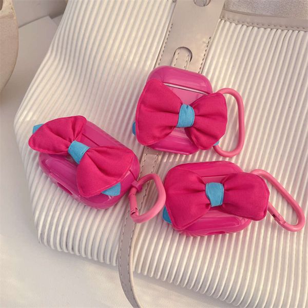 ddmygifts Rose red bow suitable for Pro1-2-3 generation Bluetooth wireless headphone cover protective case creative A