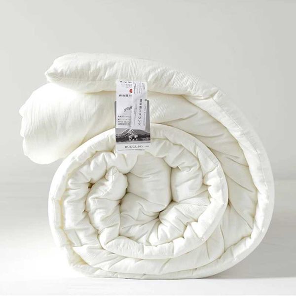 Svetanya White Cotton Thick Thin Quilt Throws Blanket Filler Comforter Single Double Queen King SizeXJ241024
