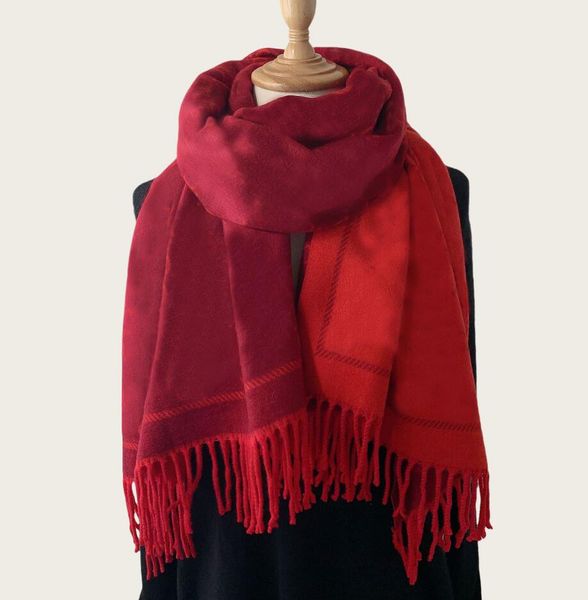 Cashmere scarf designer scarf autumn soft touch warm wraps letter echarpe simple scarf luxury scarves fashionable outdoor versatile gray win