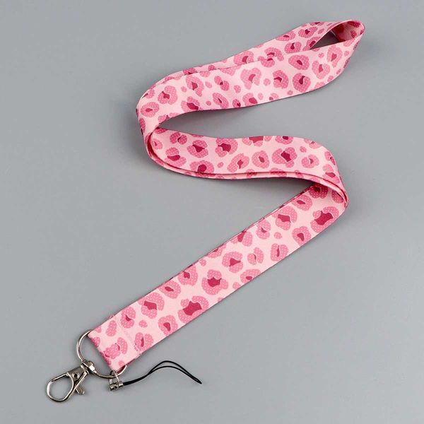 Cell Phone Straps Charms Flower Pink Lanyards for Keys Fashion Neck Strap ID Card Gym Cell Phone Straps USB Badge Holder DIY Hang Rope Laria