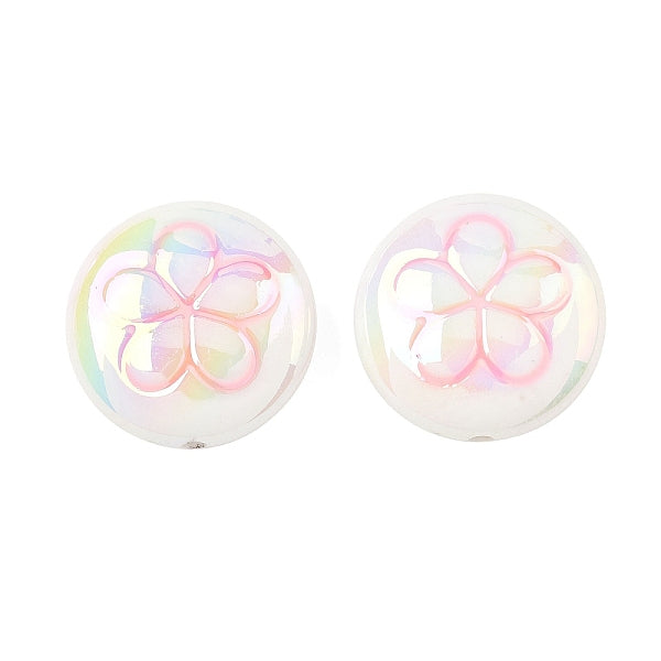 2pcs perles acryliques de placage uv