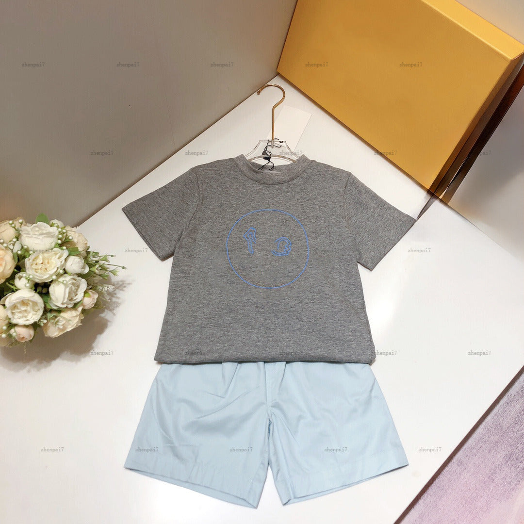 Top baby T-shirt set Ship anchor pattern print boys girls tracksuits kids designer clothes Summer T-shirt and shorts A165X05N035