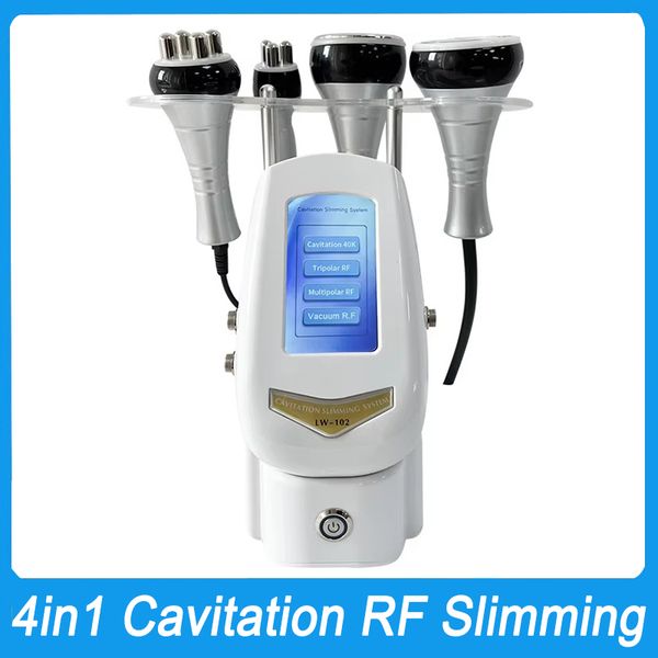 4 em 1 Corpo de cavitação Slimming 40K Beauty Ultrassonic Machine Facial RF Massageador de massageador Recute o rosto para levantamento de a