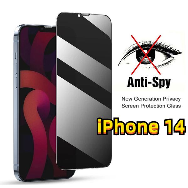 Privacy Tempered Glass Anti-Spy Screen Protector Full Cover Flim for iphone 15 14 13 12 mini 11 Pro Max X XS XR 7 8 6 plus