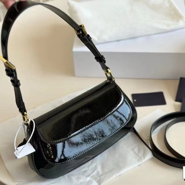 Cosmetic bags Classic and fashionable womens patent leather underarm bag with unique artistic atmosphere high beauty goddess must wear desig