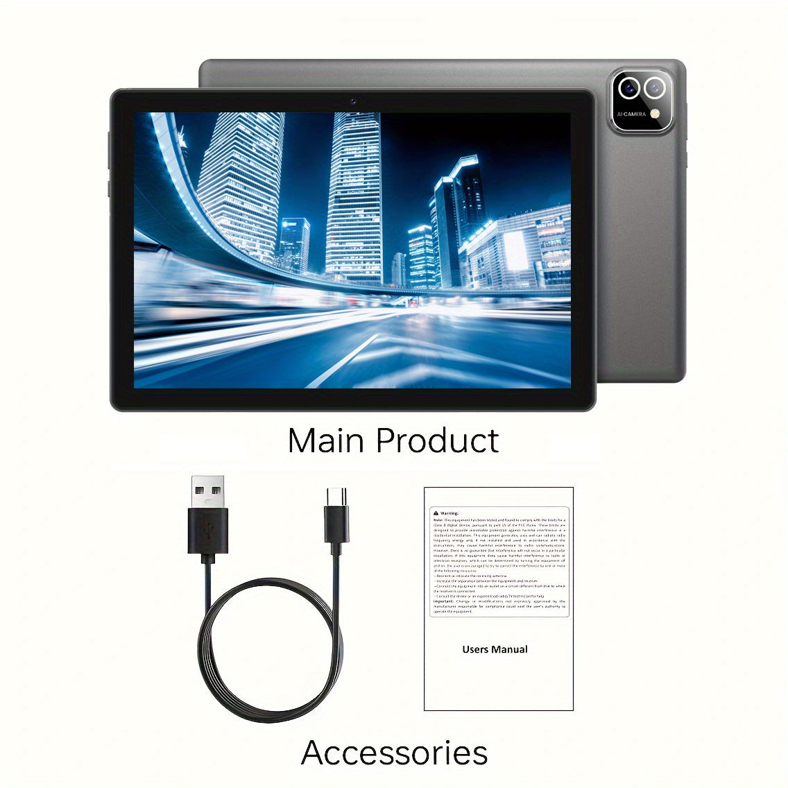 TEMU I- New 2025 10-inch 12 Tablet, 1920x1280 Hd Display, Mtk6737 -core Processor, 4gb (2gb+2gb Expansion), 64gb Rom For File Storage, Expandable To