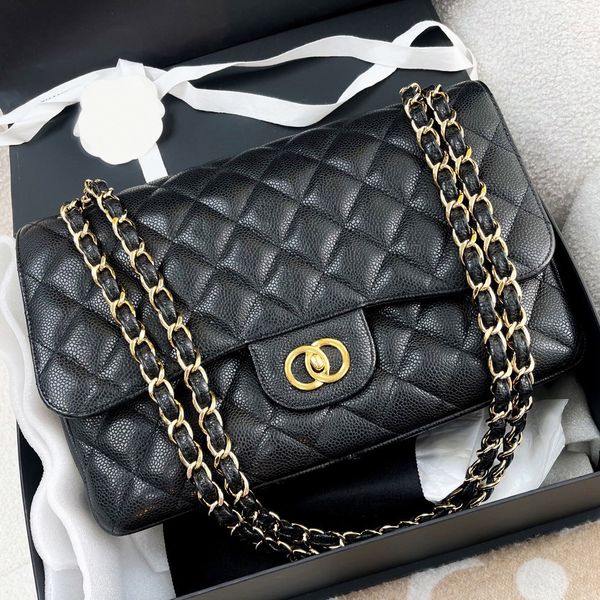 Designer bags Shoulder Bags sheepskin Chain Bag plaid flap 5A 26CM shouder handbag gold sier chain leather double letter solid color stripe