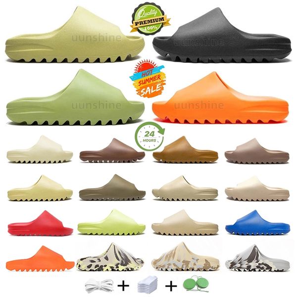 2025 Designer Slippers Onyx Bone Sand Soot Red Core Enflame Orange Women Men platform sandals Summer Beach sliders EVA Flip flops Scuffs