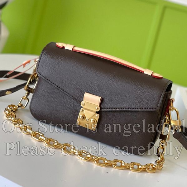 10A Mirror Quality Designer Small Metis East West Bags Canvas Hobo Womens Chain Messenger Pochette Purse Bag Luxurys Real Leather Handbags S