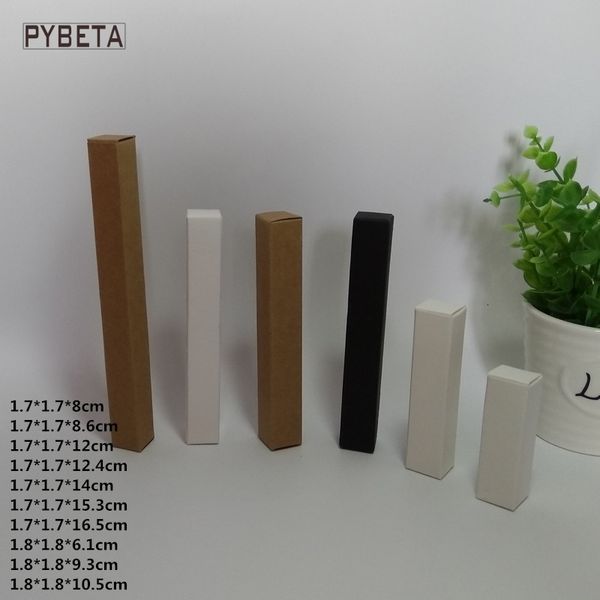 Gift Wrap 100pcs- Blank Kraft Paper Box White Black Eyeliner Pen Lipstick Packaging Boxes 221202
