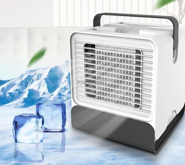 USB Mini Portable Air Conditioner Humidifier Purifier Light Desktop Coog Fan Cooler for Office Home 240601