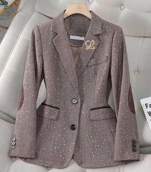 4XL designer blazer women suit slim fit sequin vintage brand suits for woman clothing