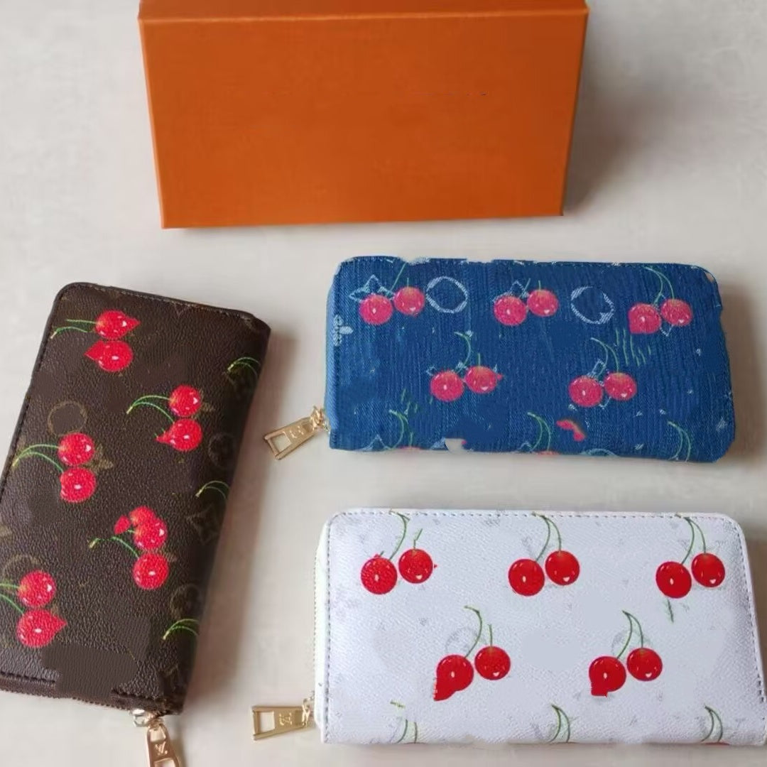 Cherry Wallet Cosmetic Women s Designers Bags Totes Handbag Wallets Messenger Purse Card Holder pouch Travel outdoors