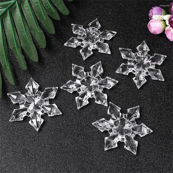 Decorations Christmas Pcs Pack For Home Snowflake Tree Ornaments Hanging Crystal Acrylic DIY Bead Curtain Decor
