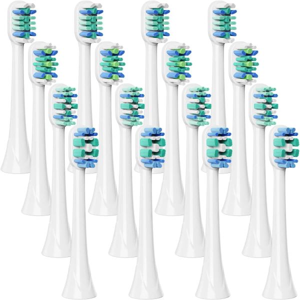 16pcs Toothbrush Heads for Phil Electric Toothbrush Replacement Heads Soft Dupont Bristles for Gum Health