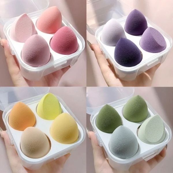 NEW 2024 4pcs Makeup Dry and Wet Combined Beauty Cosmetic Ball Foundation Powder Puff Cut Make Up Sponge Toolsfor Bevel