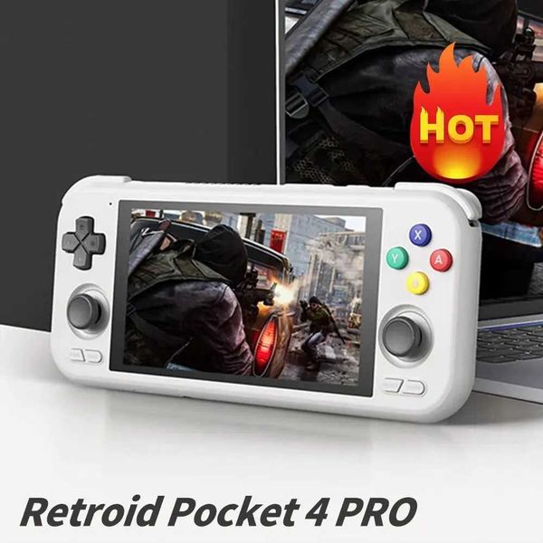 Portable Game Players Retroid Pocket 4Pro Handheld Console 4.7-inch Touch Screen 8GB RAM WiFi 6.0 Bluetooth 5.2 5000mAh Gaming Hobby Gift H2