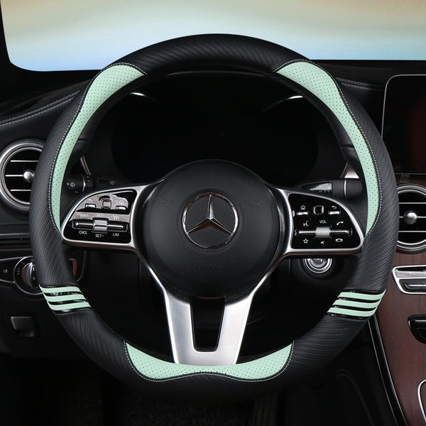 new car steering wheel cover, all season universal leather cartoon car handle cover