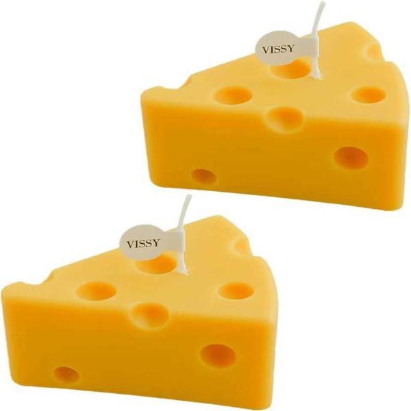 2 packs of cheese shaped scented soy wax candles for photo props birthdays weddings party gifts meditation stress bathing yoga Y250111