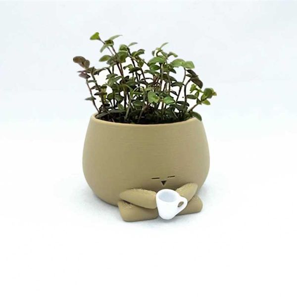 Cozy Pot Holding Drink Planter Pot Gardening Pot Small Plant Holder Air Plant Holder Plant Pots Flower Pots for Indoor Plants S2412234